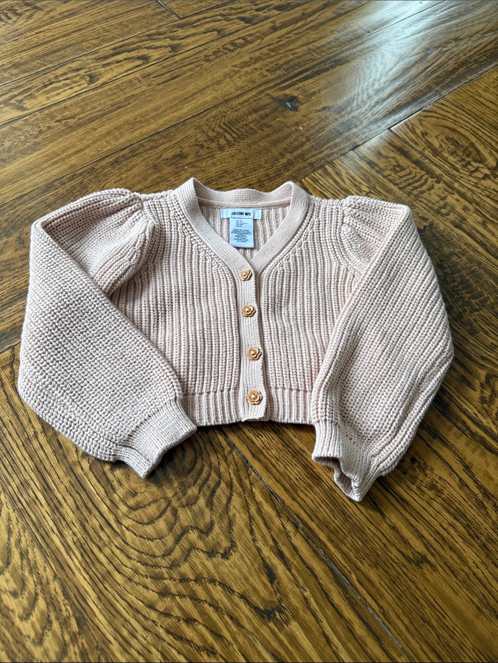 Jason Wu Girls Cropped Knit Cardigan